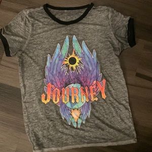 JOURNEY sheer t-shirt, size L, used.